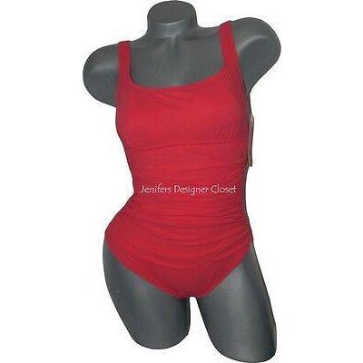 GOTTEX swimsuit 8 brown tummy control tank maillot One-piece – Jenifers  Designer Closet